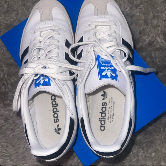 Adidas Samba OG Trainers 6.5Y/Women’s 8 Cloud White Core Black Clear - Picture 6 of 11